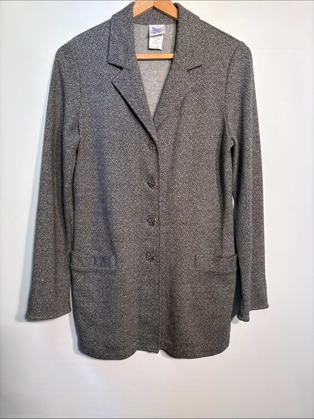 Weekenders Gray Knit Longline Blazer
